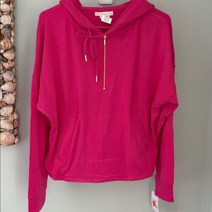 NWT La Blanca pink French Terry sweatshirt , XS
